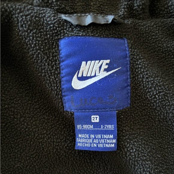 Nike Fleece Lined Coat, Black, 2T - Picture 3 of 4